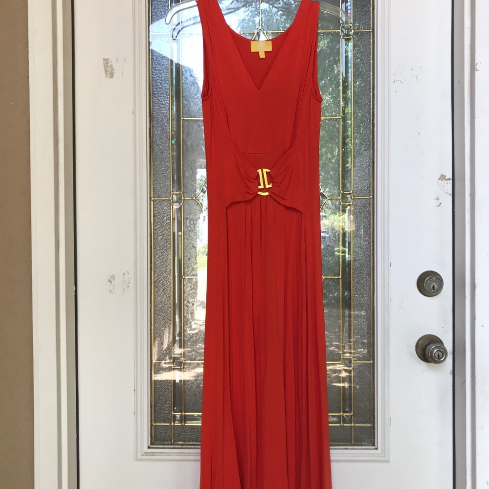 Orange maxi dress